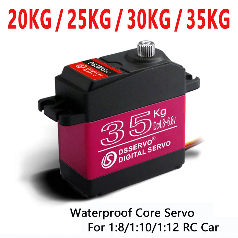 1 X Waterproof Servo 20Kg 25Kg 30Kg 35Kg and High Speed servo Pro Metal Gear Digital Servo Baja Servo For 1/8 1/10 Scale RC Cars - petguardiansupplies