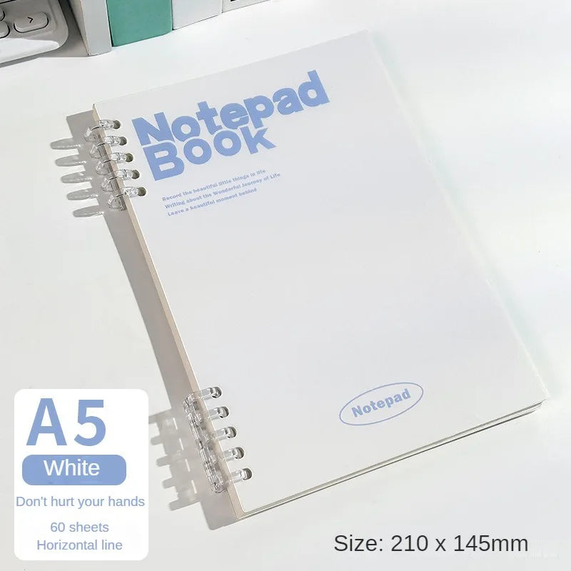 Loose Spiral Notebook Detachable A5 Coil Notebook Ins Good-looking Simple Student Notepad Wholesale cute note books for girls - petguardiansupplies