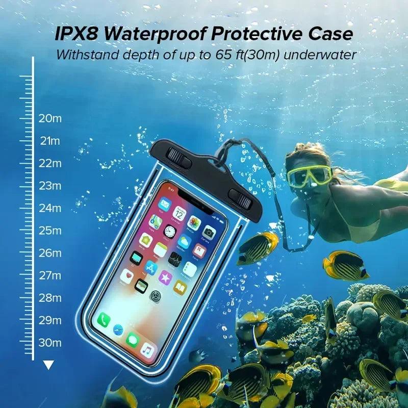 Waterproof Phone Case Swimming Water Proof Bag Universal Underwater Protector Pouch Cover For iPhone Samsung below 6.7" Phone - petguardiansupplies