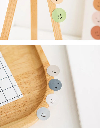 3pcs/set Stickers Cute Smile Face Diary DIY Decorative Stickers Scrapbooking Handmade With Love Kawaii Stationery Supplies - petguardiansupplies