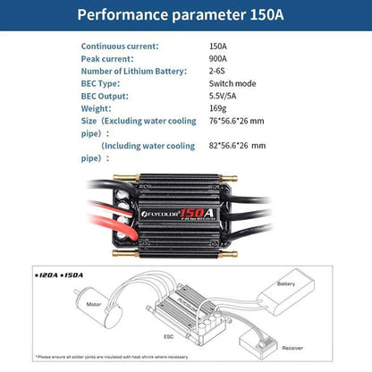 Original Flycolor 50A 70A 90A 120A 150A Brushless ESC Speed Controller Progaming Card 2-6S Lipo BEC 5.5V/5A for RC Boat - petguardiansupplies