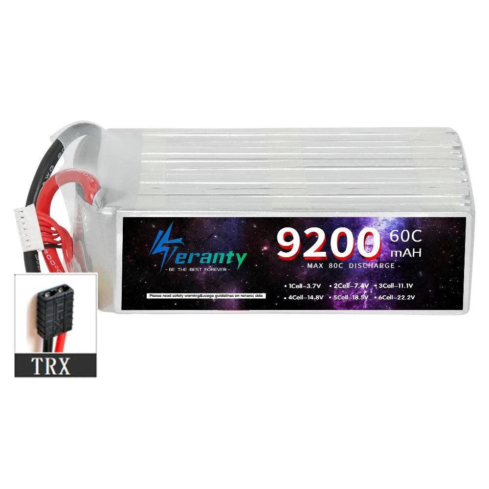 TERANTY 6S Lipo Battery 22.2V 60C 9200mAh Lipo Battery with EC5 XT90 Plug 6s Battery For RC Car Boat Truck Airplane UAV RACING - petguardiansupplies