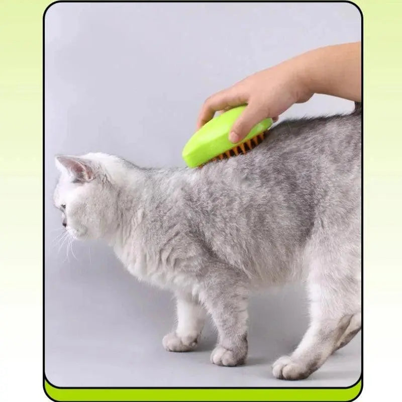 Cat Steam Brush Electric Spray Water Spray Kitten Pet Comb Soft Silicone Depilation Cats Bath Hair Brush Grooming Supplies - petguardiansupplies