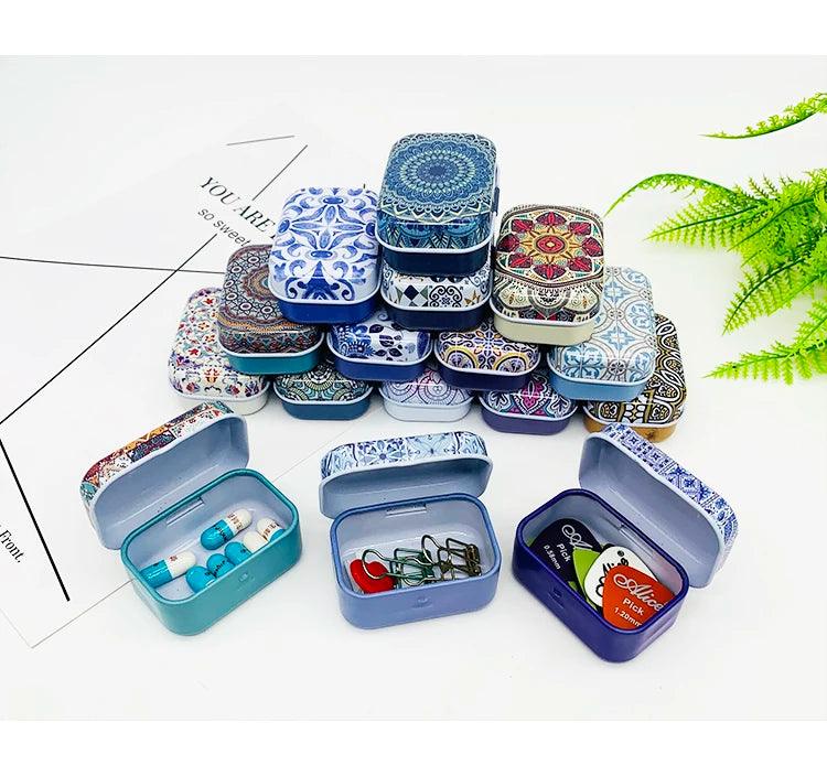 Colorful mini tin box sealed jar packing boxes jewelry, candy box small storage boxes cans coin earrings, headphones gift box - petguardiansupplies