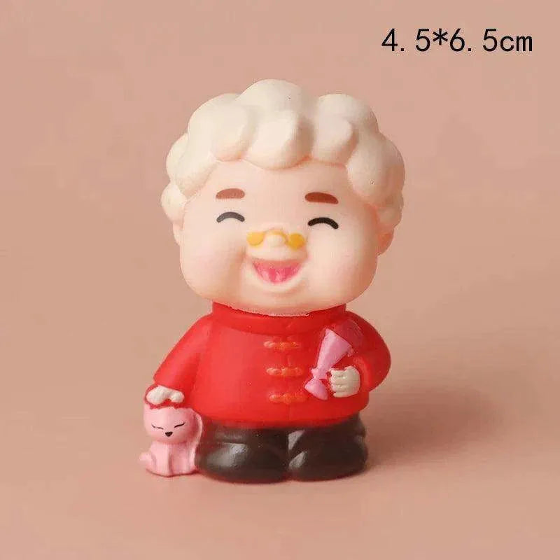 Longevity Grandma Grandpa Cake Topper for Old People Birthday Party Decoration Chinese Blessing Baking Supplies Dessert Gifts - petguardiansupplies