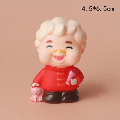 Longevity Grandma Grandpa Cake Topper for Old People Birthday Party Decoration Chinese Blessing Baking Supplies Dessert Gifts - petguardiansupplies