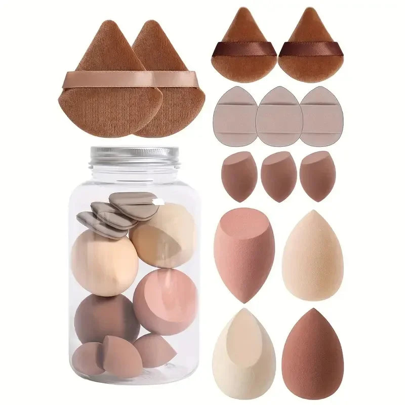 Cosmetic Puff Makeup Sponge 14Pcs Set Foundation Blender Beauty Egg Powder Puffs Women Makeup Tools - petguardiansupplies