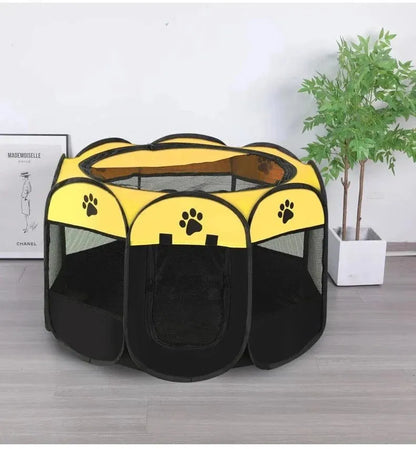 Octagonal pet enclosure pet tent oxford bunai scratch foldable dog cage dog dog cat maternity room Kennels, cat kennels - petguardiansupplies