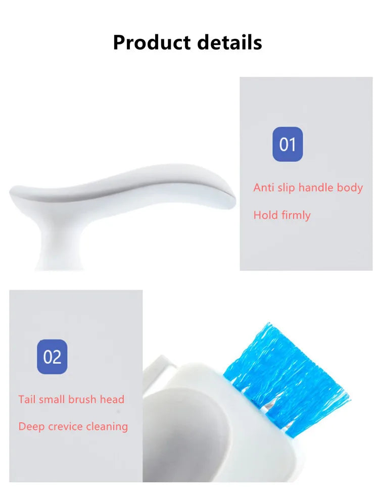 Wall Corner Cleaning Brush 4 In1 Multifunctional Toilet Gap Brush with Handle Window Gap Cleaning Brush Household Cleaning Tools - petguardiansupplies