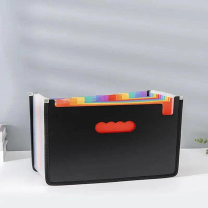 A4 Three-sided Sealed Accordion File Folder 25 Slots Office Document Storage Bag New Style Batch Buy Filing Folder - petguardiansupplies