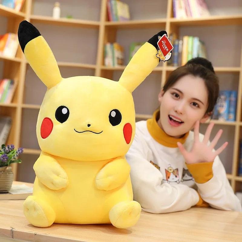 Pokemon Kawaii Pikachu Cute Stuffed Toys Cartoon Plush Dolls Anime Throw Pillow Birthday Christmas Gift For Kids Friends Boys - petguardiansupplies