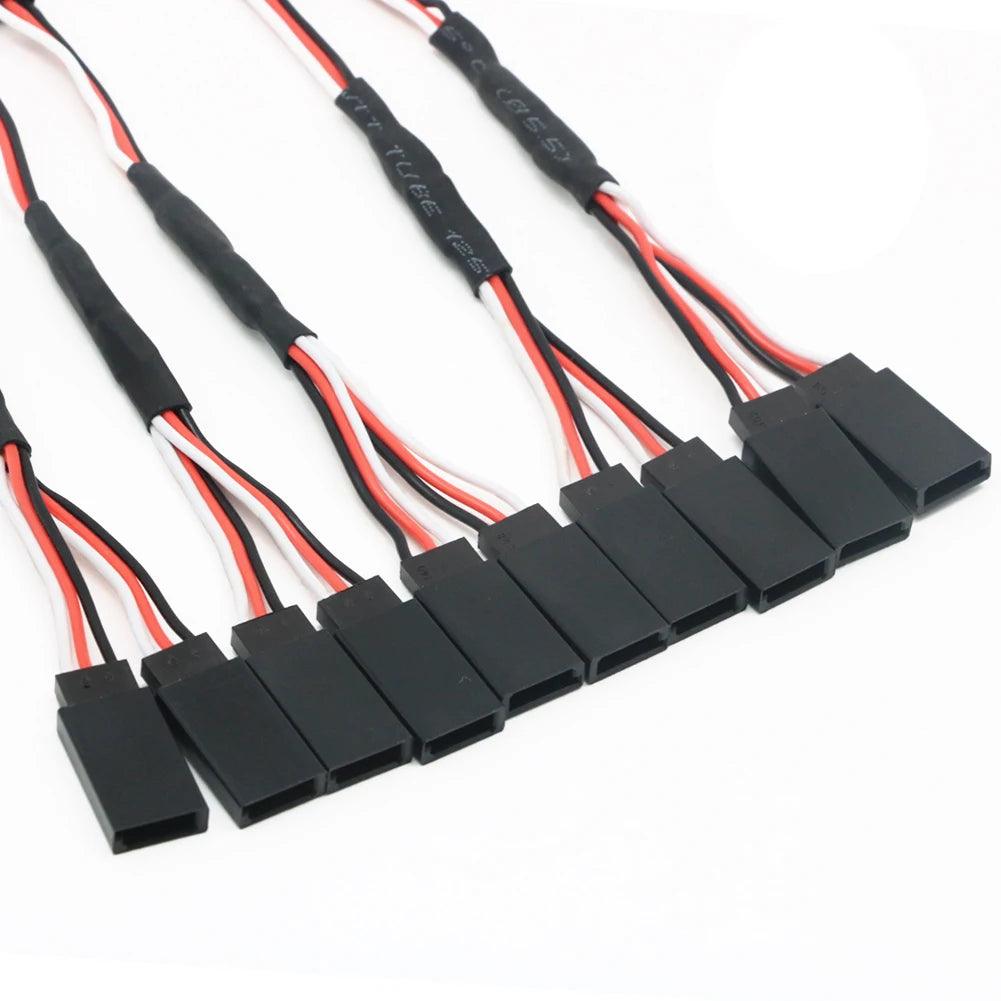 5pcs/lot 150mm 300mm 500mm RC Servo Y Extension Cord Cable Lead Wire for JR Futaba Rc Battery Drone Car Boat Helicopter Airplane - petguardiansupplies