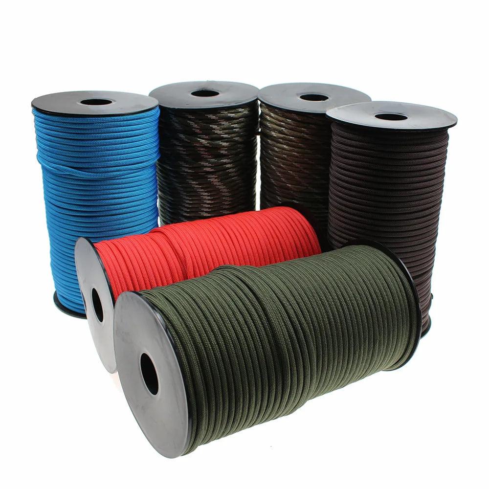 30/50M 550 Military Standard 7-Core Paracord Rope 4mm Outdoor Parachute Cord Survival Umbrella Tent Lanyard Strap Camping hiking - petguardiansupplies