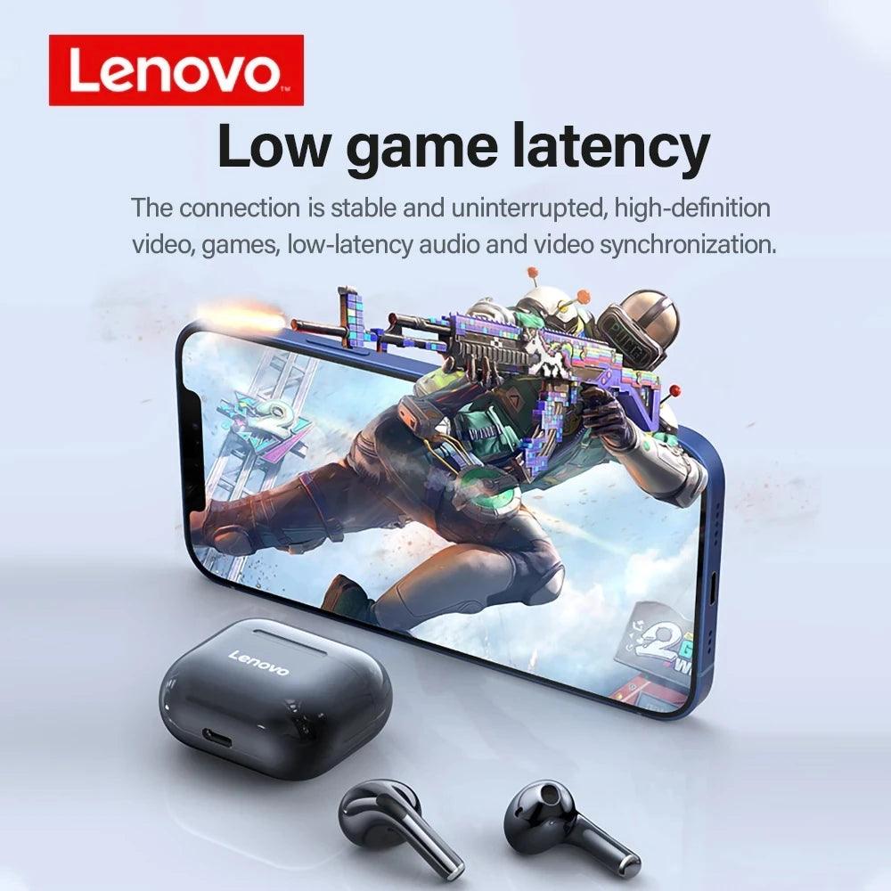 New Lenovo LP40 Earphones TWS Wireless Bluetooth Earbuds Bass Touch Control Stereo Noise Reduction Long Standby Original Choice - petguardiansupplies