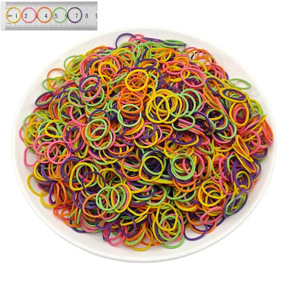 1000 pieces/lot Elastic Rubber Band For Small Dog High Elasticity Dog Hair Accessories Colorful Pet Hair Band Diameter 0.59 inch - petguardiansupplies