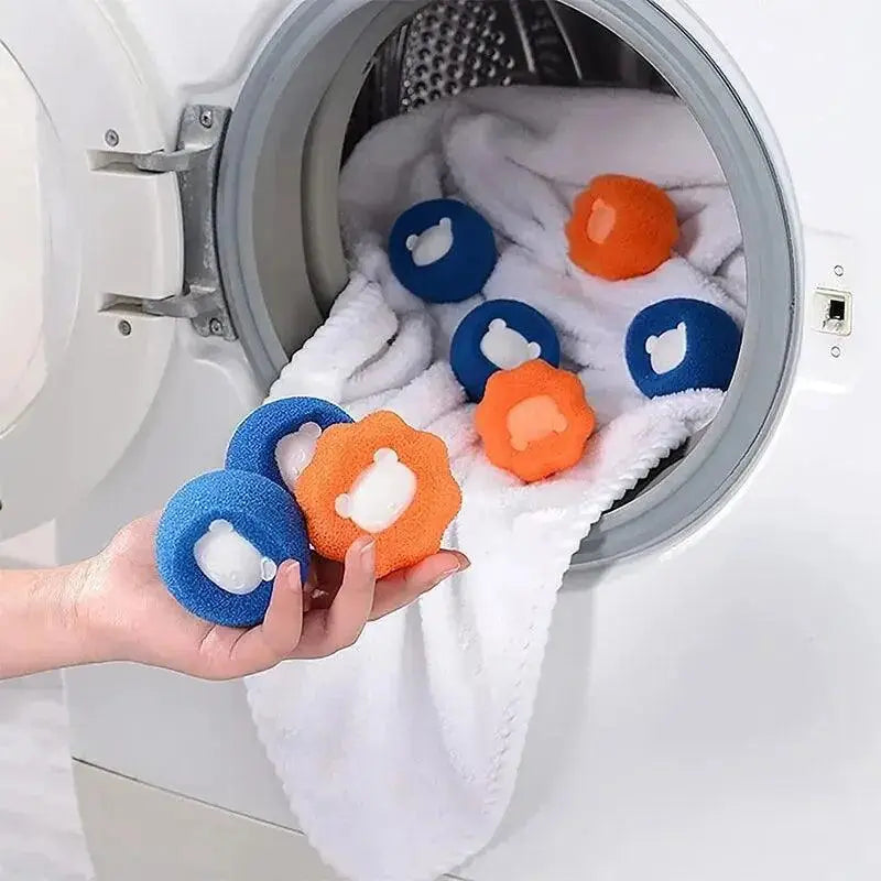 Washing Machine Sponge Washing Ball, Pet Hair Cleaning Anti-entanglement Washing Ball, Reusable - petguardiansupplies