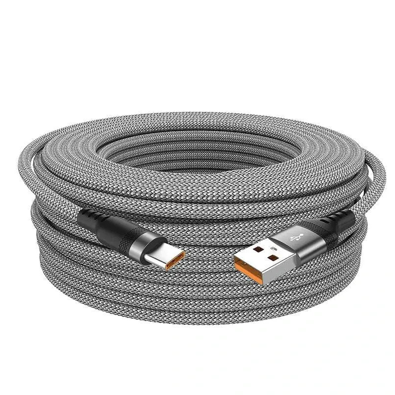 USB Type C Extended 5-Meter USB C 6A Super- Charging Cable Suitable For Huawei,Xiaomi,Vivo,OnePlus, And Leeco Phone Data Cable - petguardiansupplies