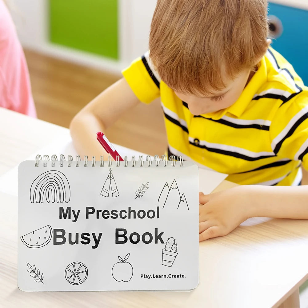 My Preschool Busy Book Montessori Busy Book Early Educational Learning Toys for Toddlers Birthday Christmas Gifts for Kids - petguardiansupplies