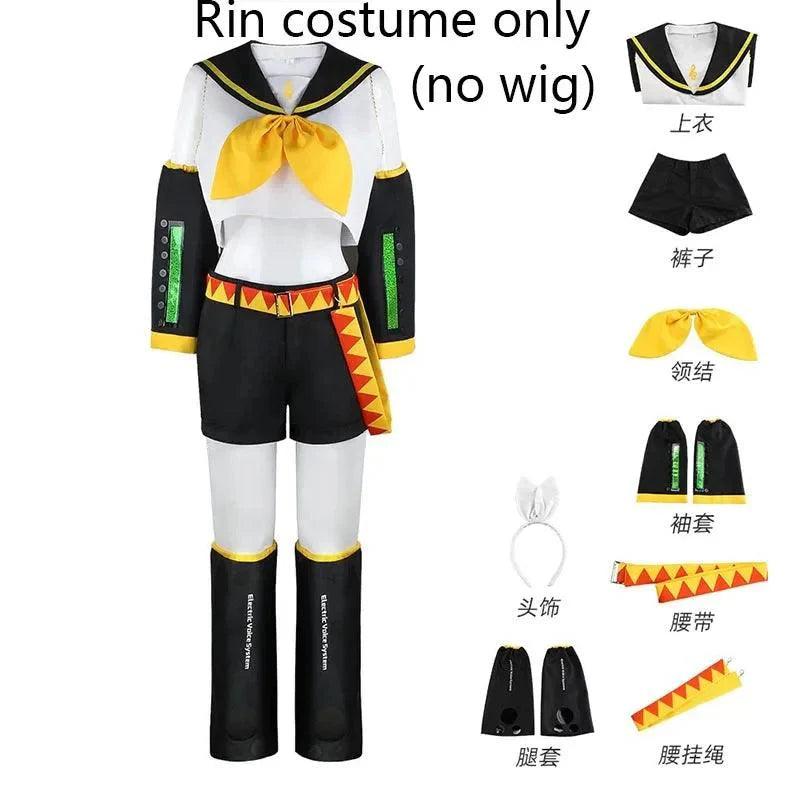 Anime Rin Len Cosplay Costume Len Rin Cosplay Len Costume Kagamine JK Uniform for Halloween Comic Con Outfits - petguardiansupplies