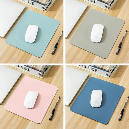 Small PU mouse pad Non-Slip Gaming Desktop Leather Mouse Pad Waterproof Anti-Scratch Easy To Clean Mat For PC Laptop Desktop - petguardiansupplies