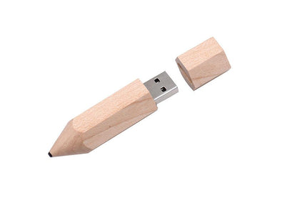 Wooden Pencil USB Flash Drives Free Custom Logo Pen Drive Maple Wood Real Capacity Memory Stick 64GB/32GB/16GB/8G/4G Gift U Disk - petguardiansupplies