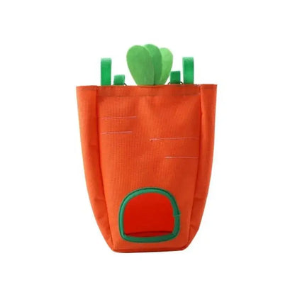 Carrot-Shape Hay Feeder For Guinea Pig Bunny Hay Feeding Bag Small Animal Feeder Rabbit Food Dispenser Bag Rack Cage Accessories - petguardiansupplies