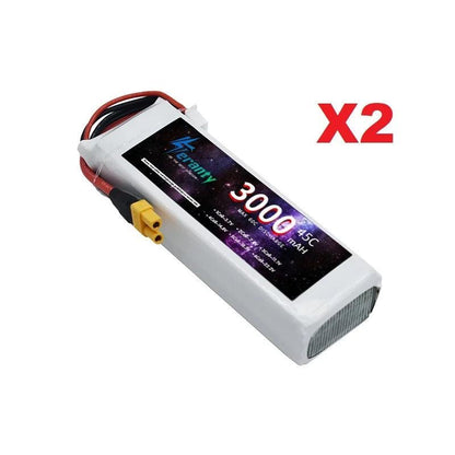 2/4PCS 3S 3000mAh Lipo Battery 11.1V 45C with XT60 Plug for RC Airplane Quadcopter Helicopter Drone FPV Model Racing Car Battery - petguardiansupplies