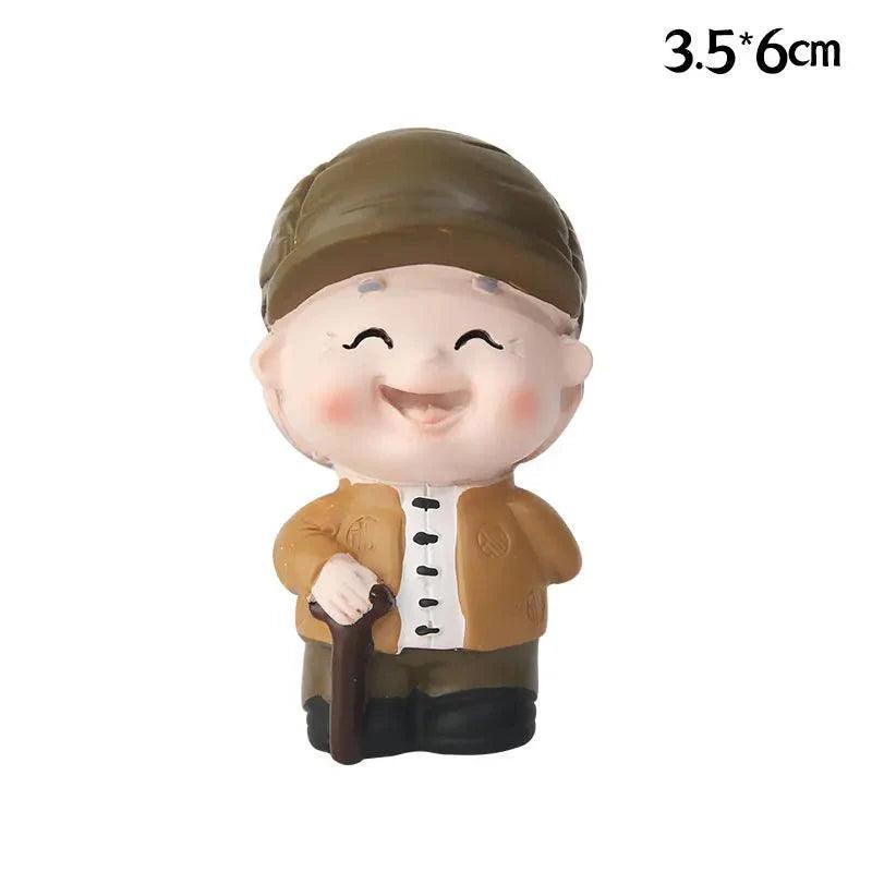 Longevity Grandma Grandpa Cake Topper for Old People Birthday Party Decoration Chinese Blessing Baking Supplies Dessert Gifts - petguardiansupplies