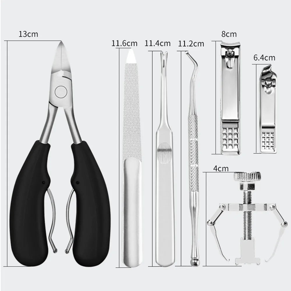 Ingrown Toenail Removal Kit 7PCS Foot Care Tool Nail Treatment Pedicure Clippers for Ingrown Toenail Lifter - petguardiansupplies