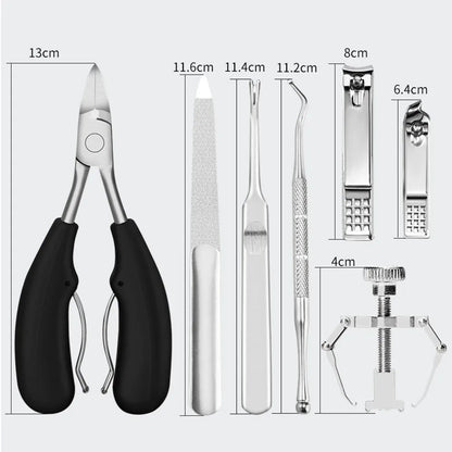 Ingrown Toenail Removal Kit 7PCS Foot Care Tool Nail Treatment Pedicure Clippers for Ingrown Toenail Lifter - petguardiansupplies