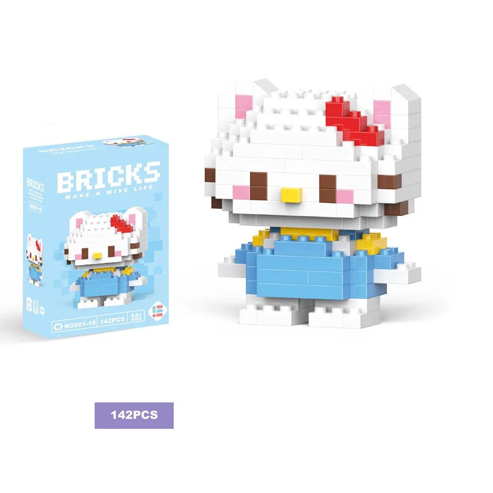 Building Blocks Kuromi Anime Figure Melody Cartoon Kids Toys Blocks for Lego Cute Hello Kitty Particles Assembled Blocks - petguardiansupplies