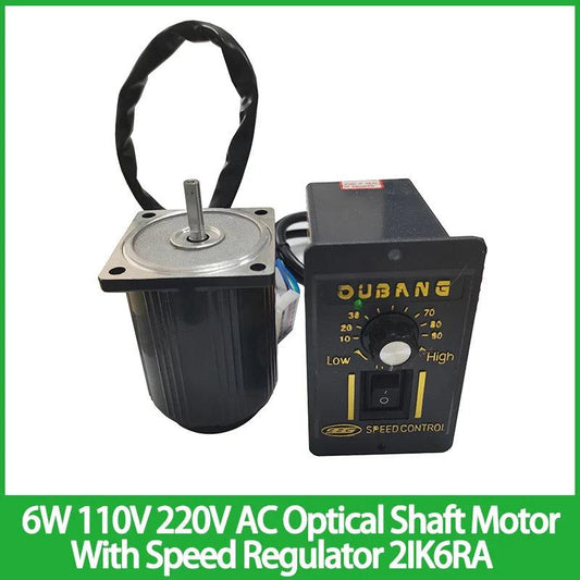 6W 110V 220V AC Optical Shaft Motor With Speed Regulator 2IK6RA-A 2IK6RA-C High Torque CW CCW Durable Motor - petguardiansupplies