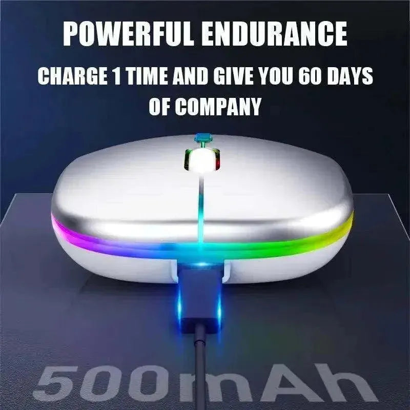 Tablet Phone Computer Bluetooth Wireless Mouse Charging Luminous 2.4G USB Wireless Mouse Portable Mouse - petguardiansupplies