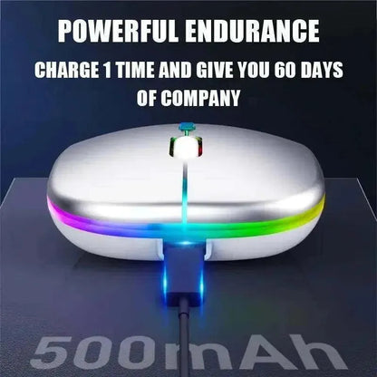 Tablet Phone Computer Bluetooth Wireless Mouse Charging Luminous 2.4G USB Wireless Mouse Portable Mouse - petguardiansupplies