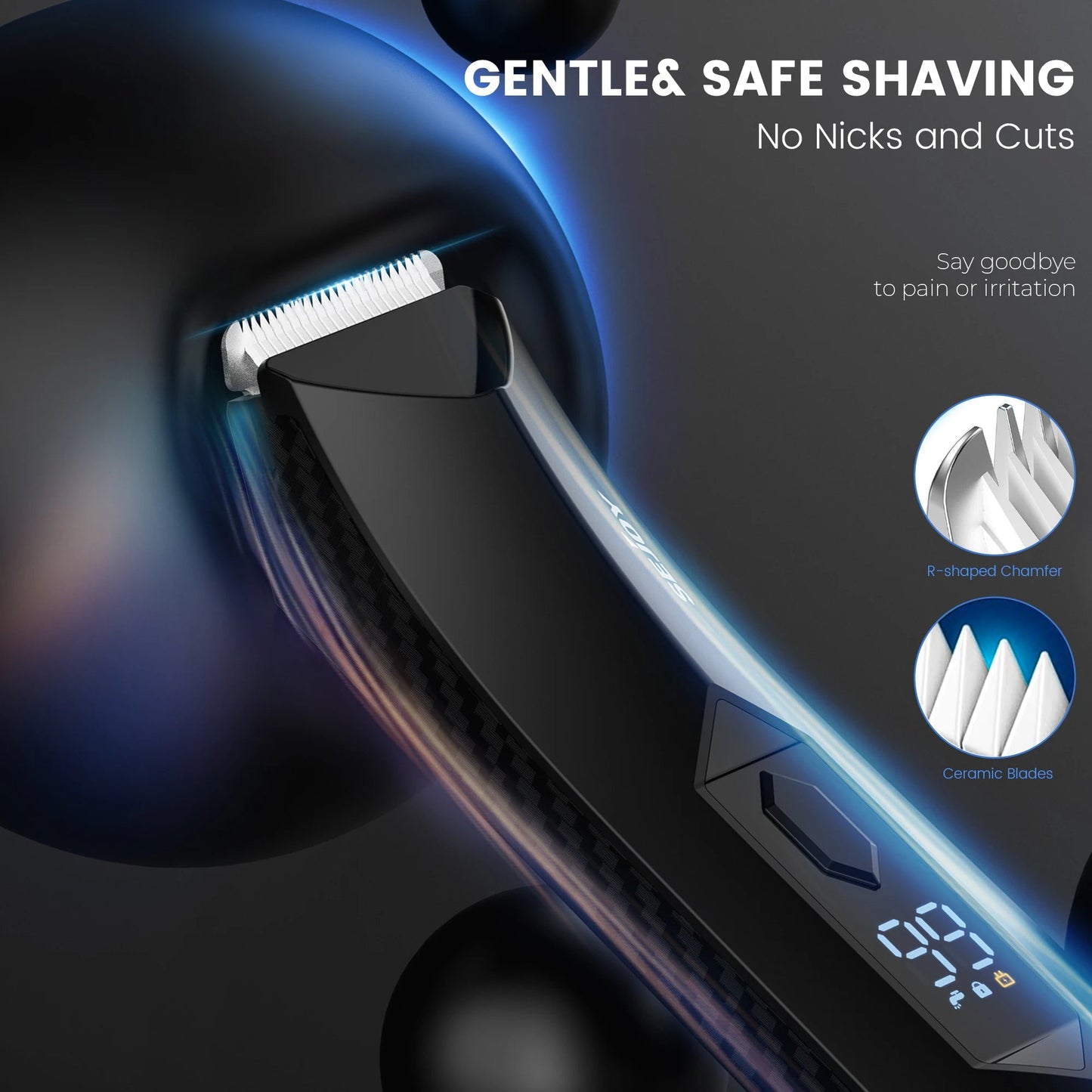 Rechargeable Electric Hair Clipper - Men's Facial Beard Body Grooming Kit - petguardiansupplies