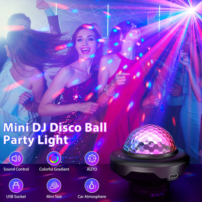 2PCS USB LED Mini Voice-Activated Magic Ball Light Disco Ball - petguardiansupplies