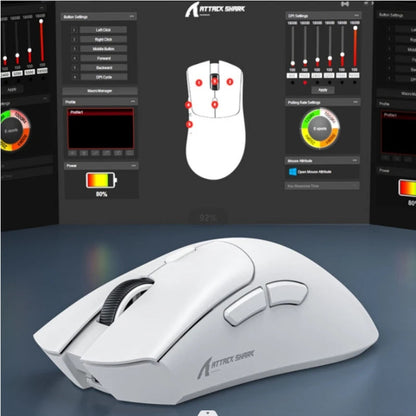 R1 Superlight Mouse Bluetooth 2.4G Wireless Gaming Mouse PixArt PAW3311 Gaming Sensor 6 Adjustable DPI for Office Game - petguardiansupplies