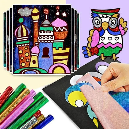 DIY Magic Transfer Painting Crafts Kids Arts And Crafts Educational Toys For Children Cartoon Creative Learning Drawing Toys - petguardiansupplies