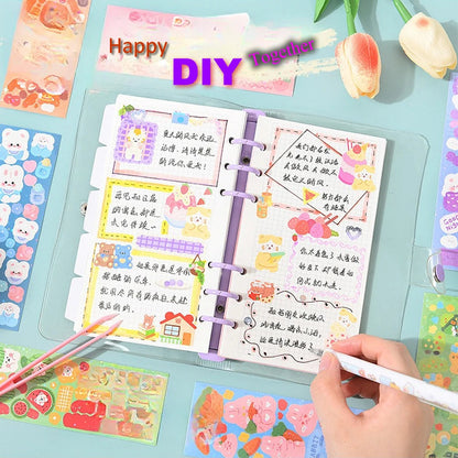 200p Kawaii Stickers for Kids Cute Stationary Aesthetic Diary Decoration Art Supplies Stickers for Scrapbooking Lot Korean Paper - petguardiansupplies