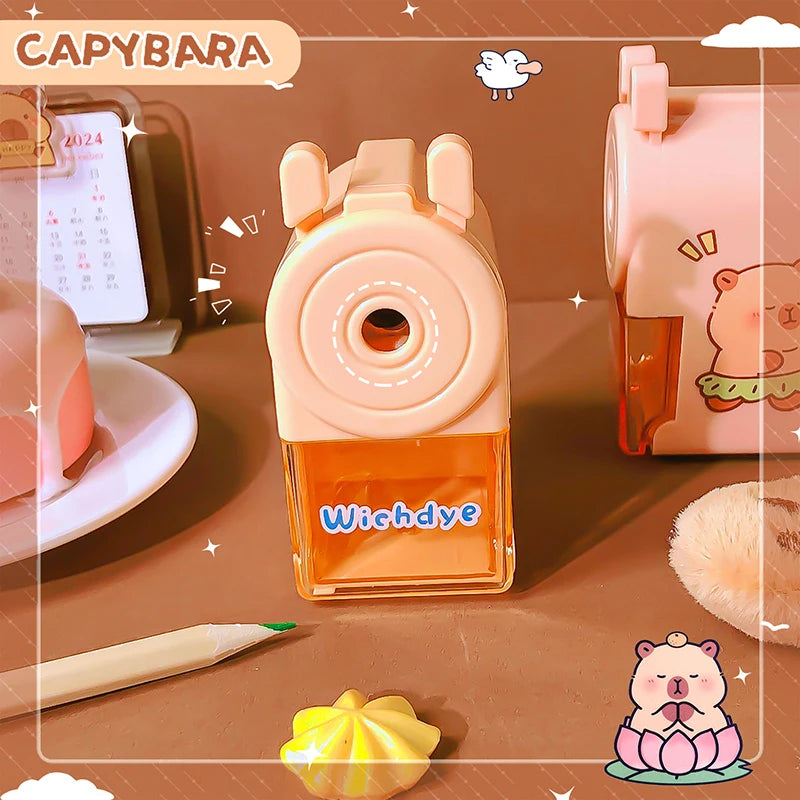 Aesthetic kawaii stationery creative Office supplies classroom School supplies capybara pencil sharpener For school - petguardiansupplies