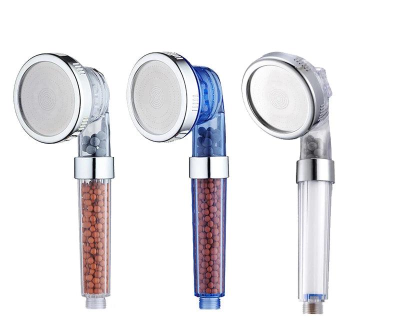 ZhangJi 3 Modes Bath Shower Adjustable Jetting Shower Head High Pressure Saving Water Bathroom Anion Filter Shower SPA Nozzle - petguardiansupplies