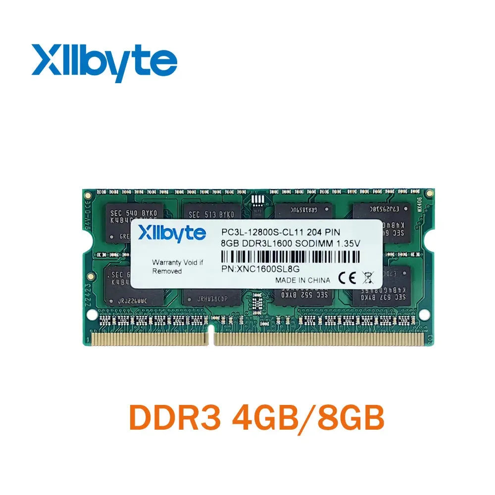 Xllbyte New Sealed SODIMM DDR3 1333Mhz/1600Mhz 2GB/4GB/8GB PC3-10600/12800 memory for Laptop RAM,good quality! - petguardiansupplies