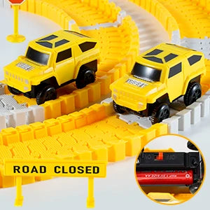 260 PCS Construction Race Tracks for Kids Toys, 2 Electric Cars, 4 Construction Cars, 1 Map & Flexible DIY Track Set for 3+ kids - petguardiansupplies