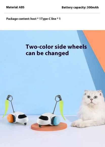 Remote Smart Cat Toys Remote Control Interactive Cat Car Toy USB Charging Automatic Self-moving Teasing Cat Stick Pet Supplies - petguardiansupplies