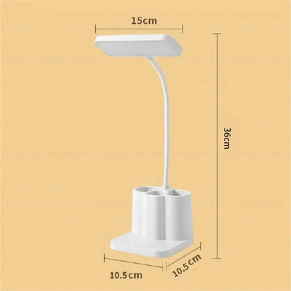 USB Rechargeable Table Lamp Learning Dormitory Bedroom Bedside LED Night Light Eye Protection 3 Levels Dimmable Touch Desk Lamp - petguardiansupplies