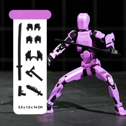 Lucky 13 Figure Toys Dummy 3D Printed Movable Shapeshift Robot Action Figuras DIY Mannequin Decompression Toys For Boy Gifts - petguardiansupplies