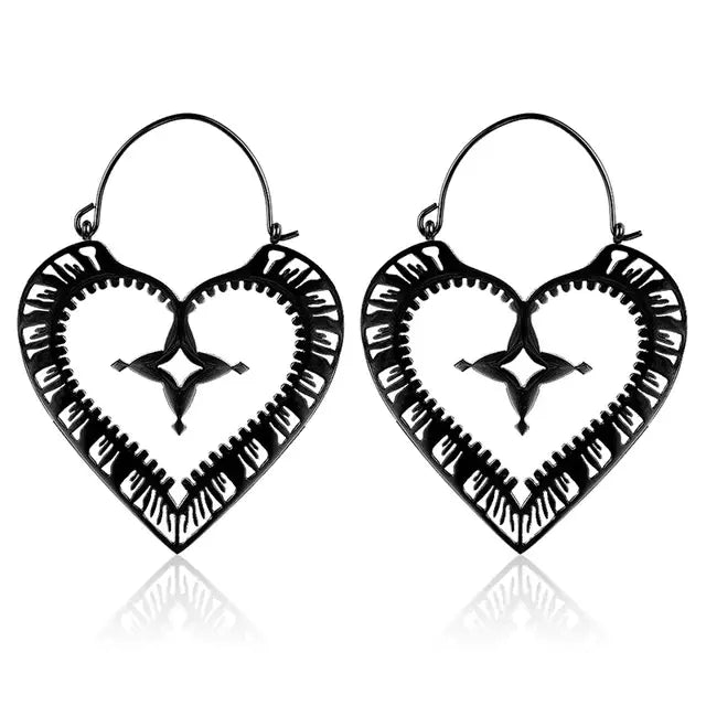 Sacred Heart Hoop Earrings-1