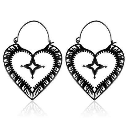 Sacred Heart Hoop Earrings-1