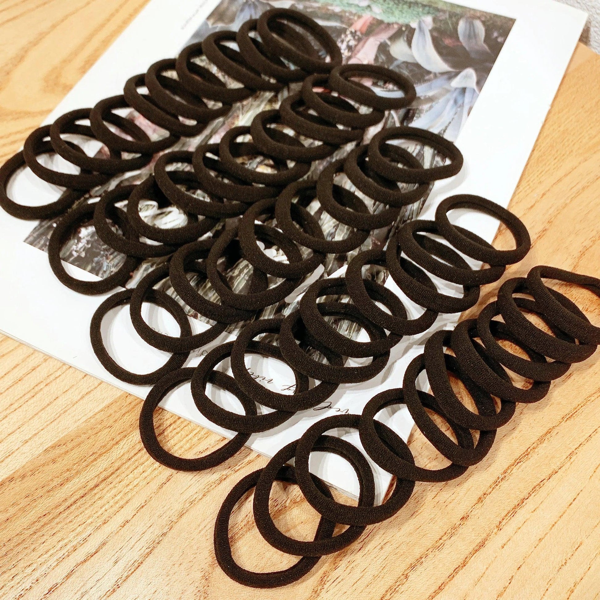 50/100pcs Black Hair Bands for Women Girls Hairband High Elastic Rubber Band Hair Ties Ponytail Holder Scrunchies Accessorie - petguardiansupplies