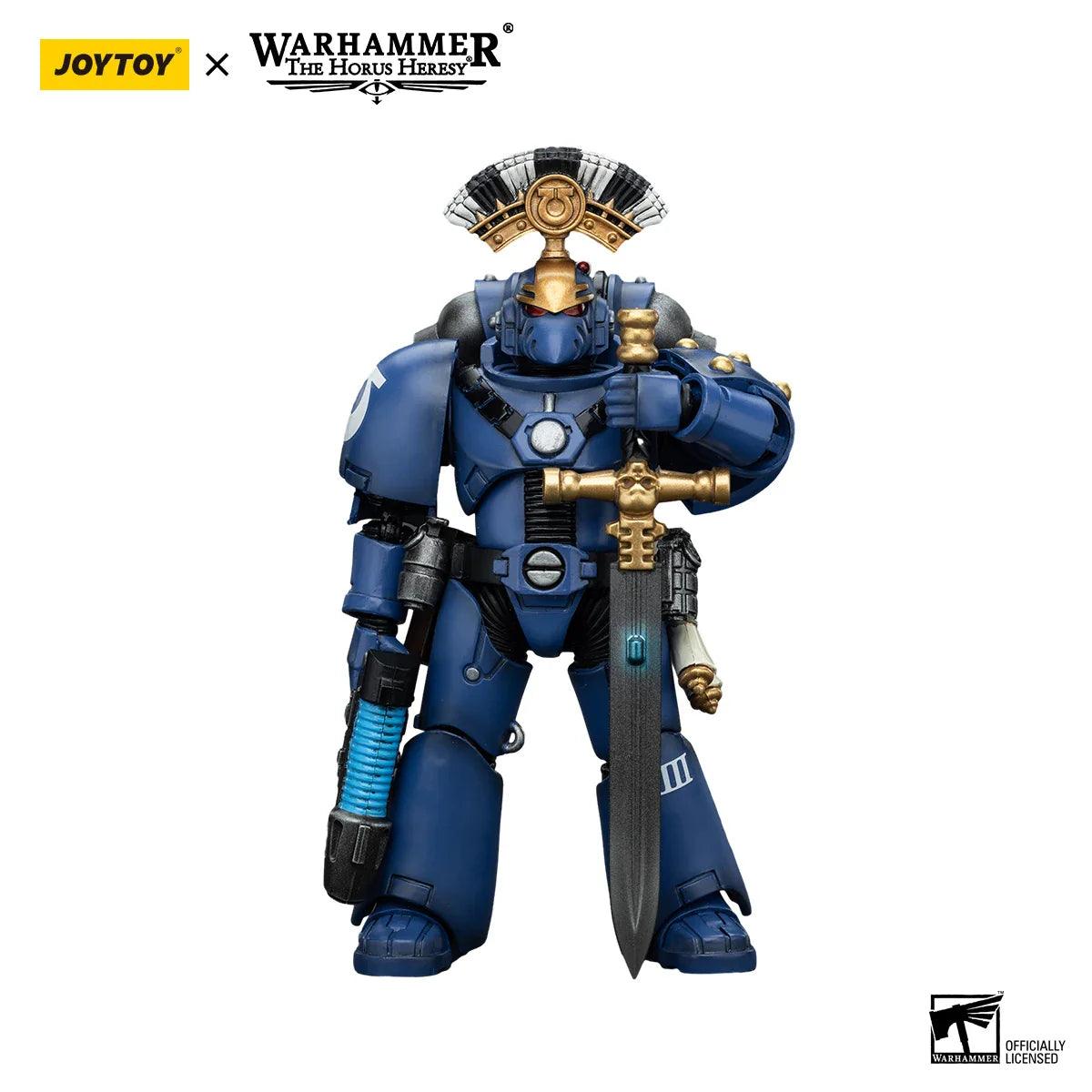 [IN STOCK] JOYTOY Warhammer 40K 1/18 Action Figures Ultramarines MK VI Tactical Squad Chainblade Power Sword Sergeant Model Toy - petguardiansupplies